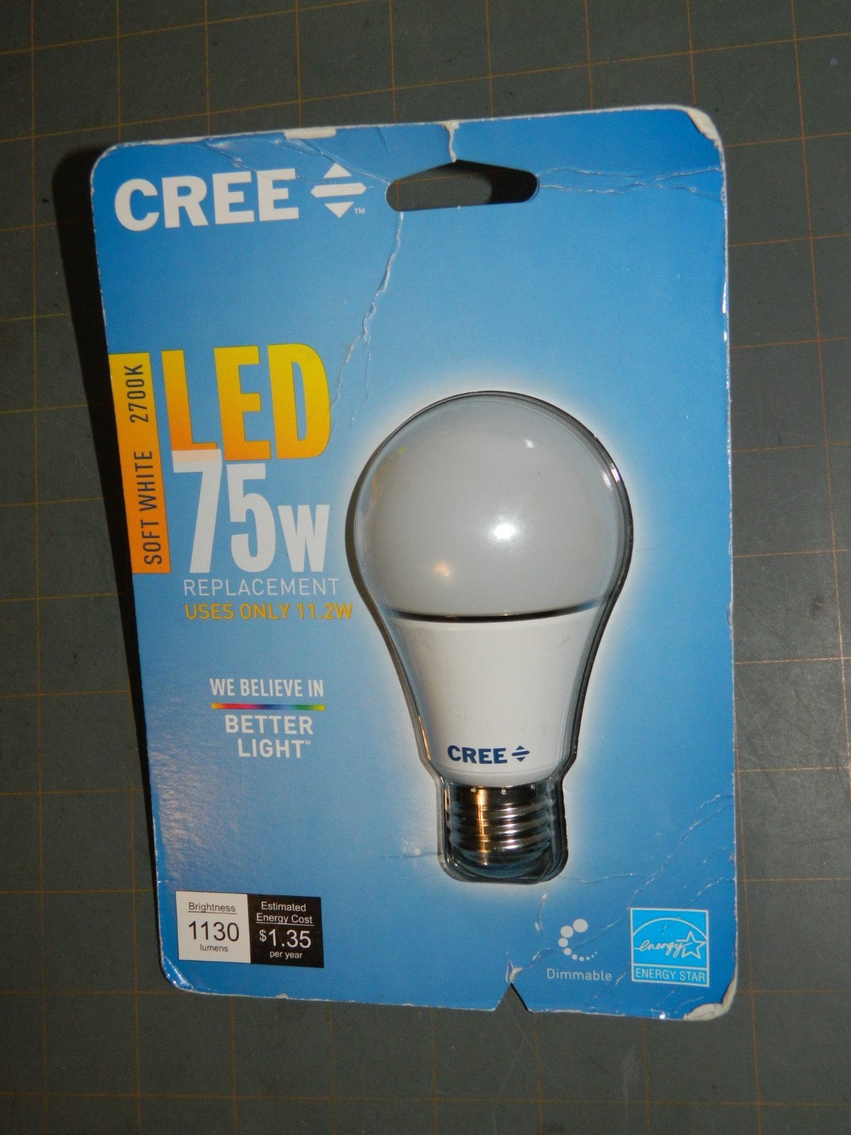 CREE Soft White LED 11.2/75W Dimmable Bulb 2700K/1130 Lumens NEW FREE SHIP gallery