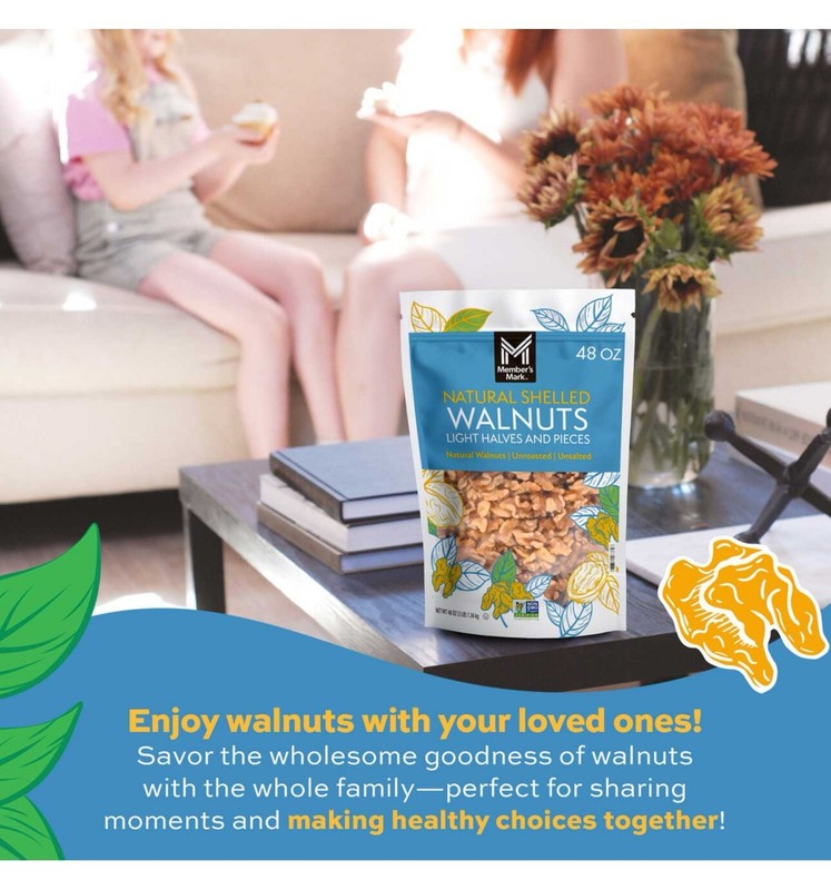 Member'S Mark Shelled Walnuts Natural (Each 3 Lbs ) Total 6 LB Of 2 Packs gallery