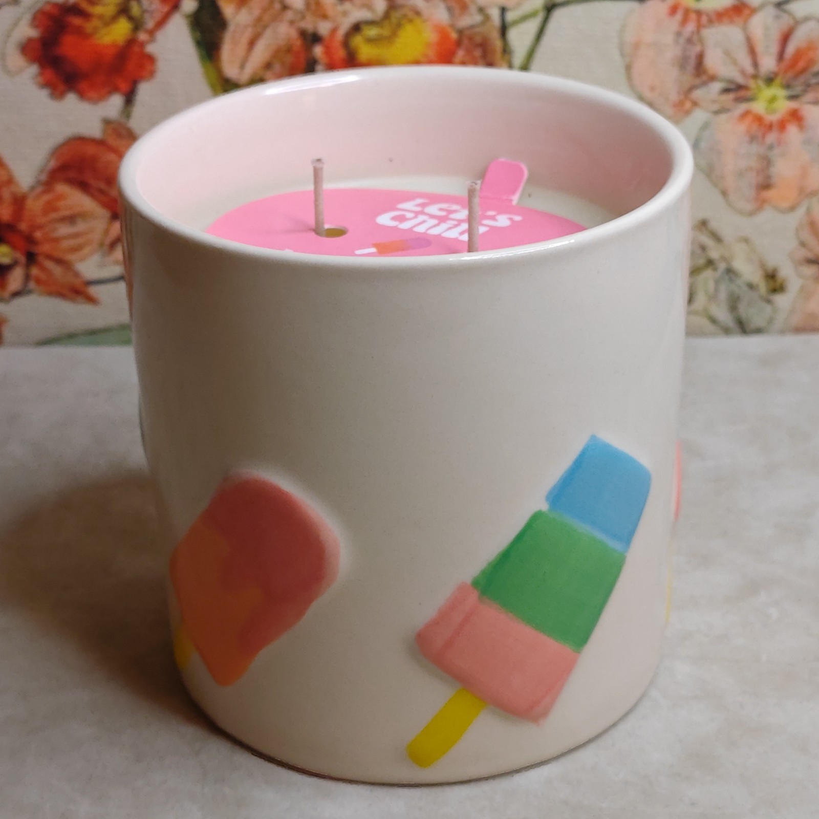 Ulta Let's Chill 2-Wick 12oz Scented Soy Wax Blend Jar Candle Brand New Popsicle gallery