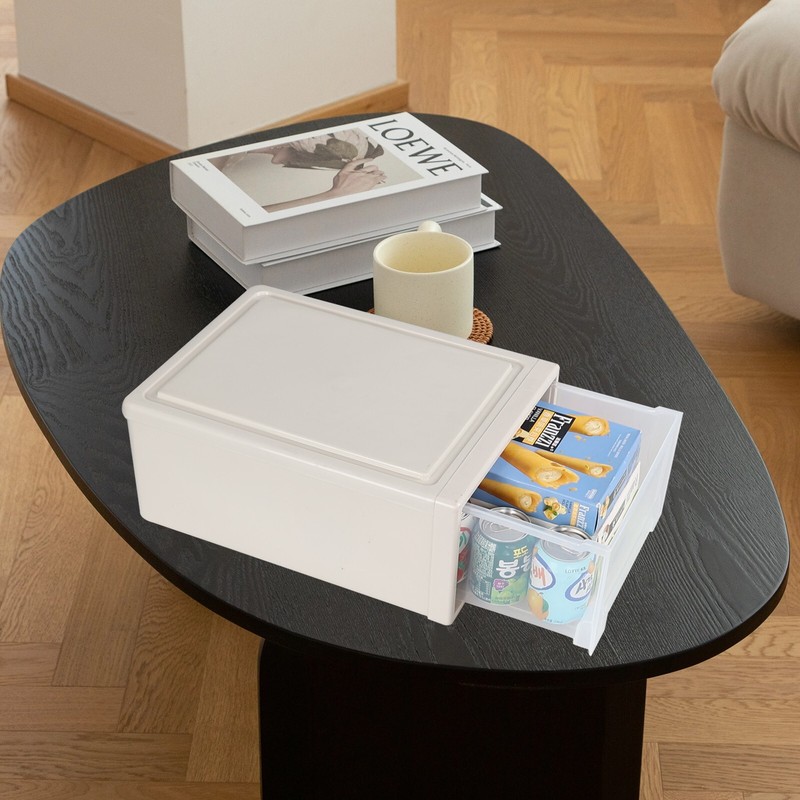 4 Packs 18 Quart Plastic Stacking Storage Drawers, Large Stackable Drawer Unit gallery