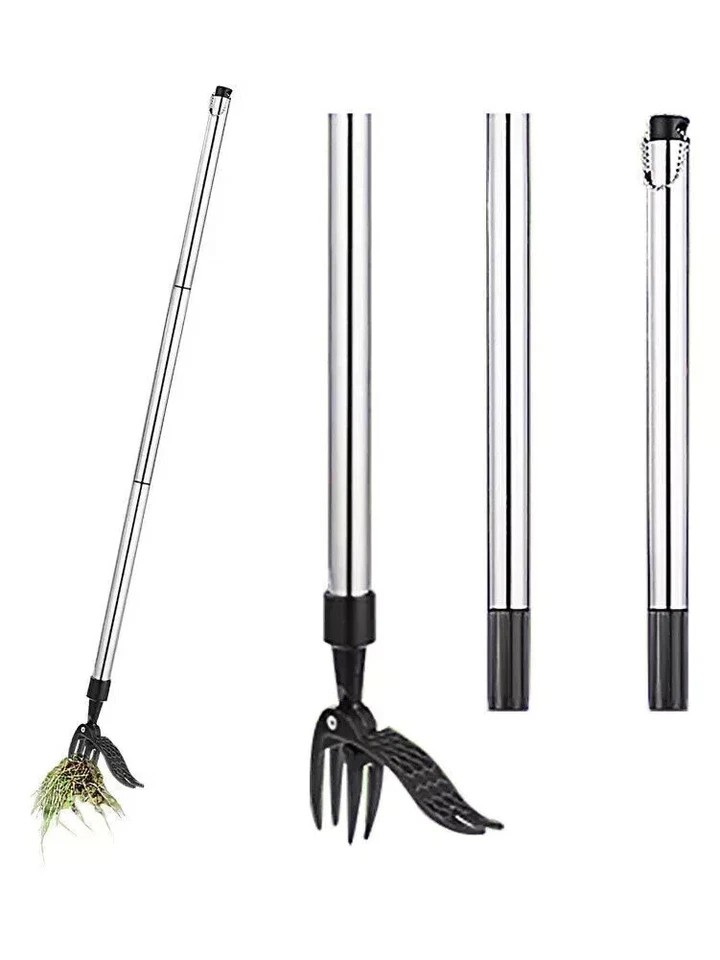 Weeder Puller Stand Up Weed Tool Handle Claw Garden Outdoor Root Remover Killer gallery