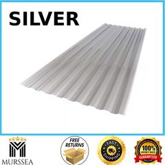 Polycarbonate Roof Panel Corrugated 26 in. x 6 ft., Silver , Rot Resistant