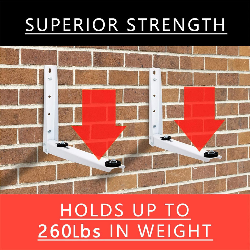 Mini Split Wall Mount Bracket Kit 7000-18000 BTU with 10ft Line Set Cover gallery