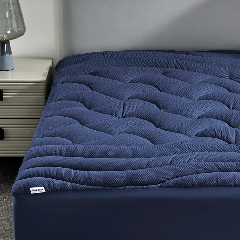 Mattress Pad Cover Memory Foam Pillow Top Cooling Overfilled Topper Deep Pocket gallery