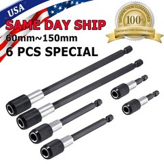 6PC 1/4″ Hex Shank Holder Drill Bit Screwdriver EXTENSION Quick Release Magnetic