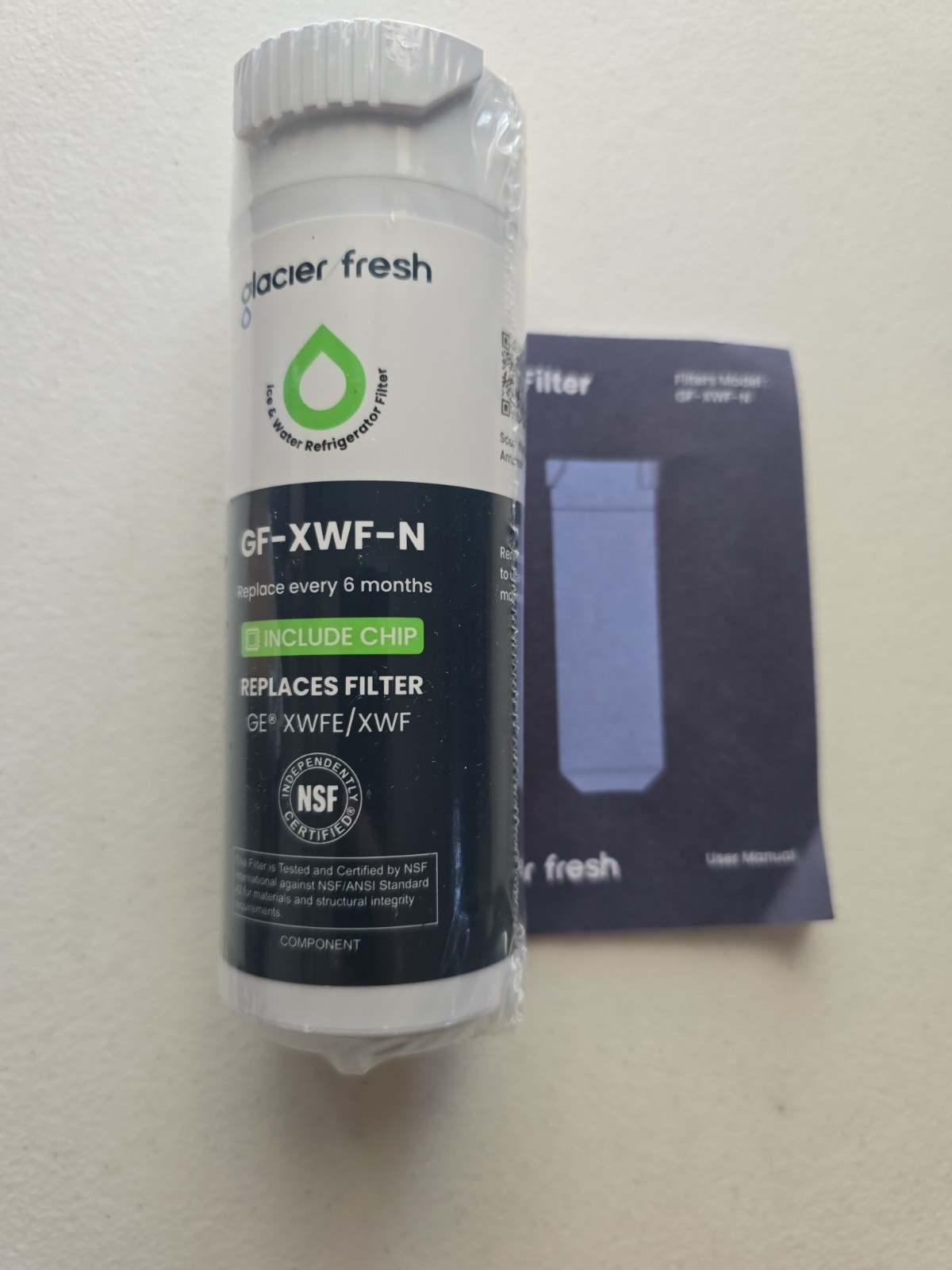 GLACIER FRESH Water Filter Compatible with GE XWFE (Built-In CHIP) gallery