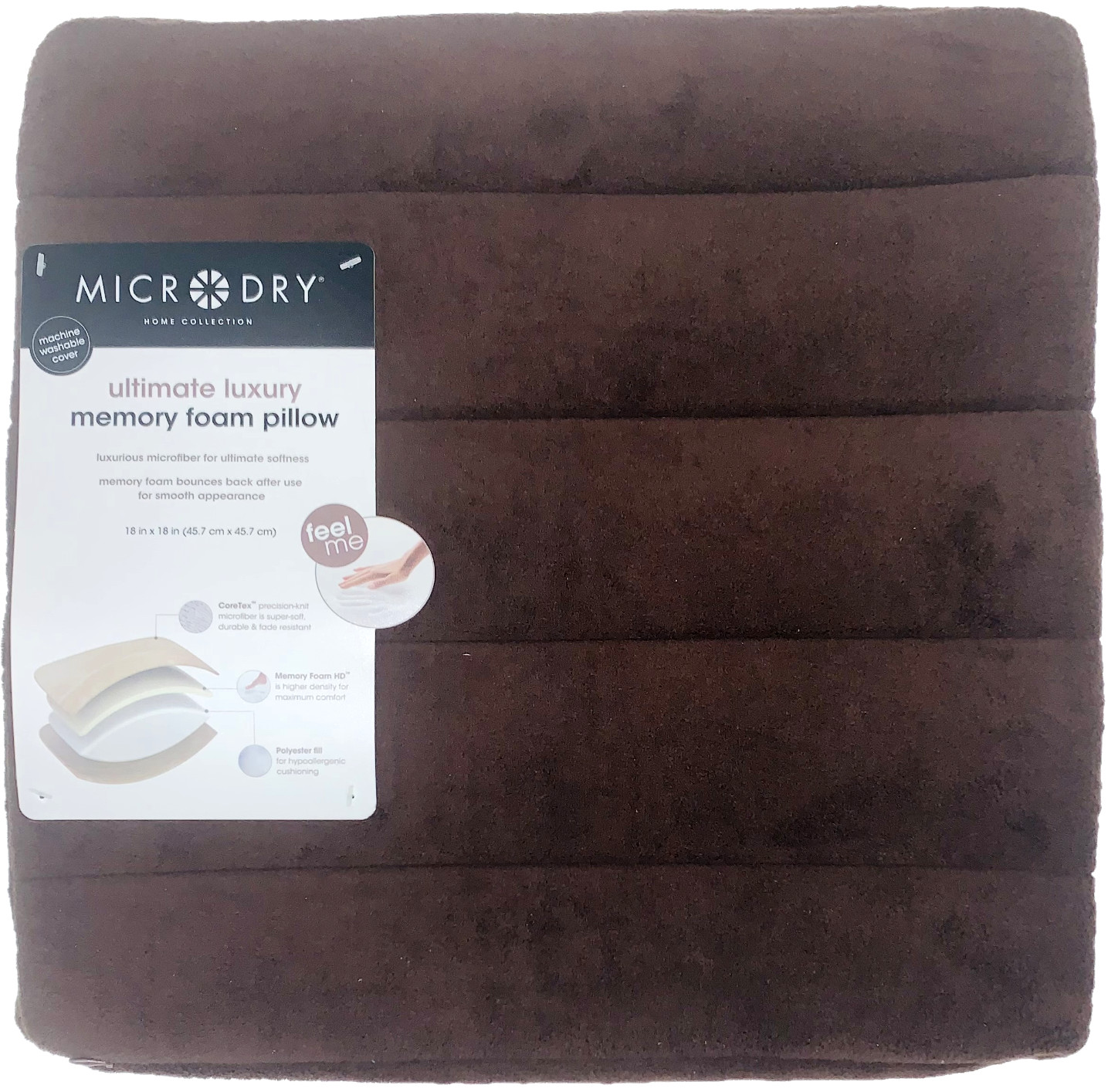 MicroDry Home Collection Ultimate Luxury Memory Foam Pillow Cover Case Washable gallery