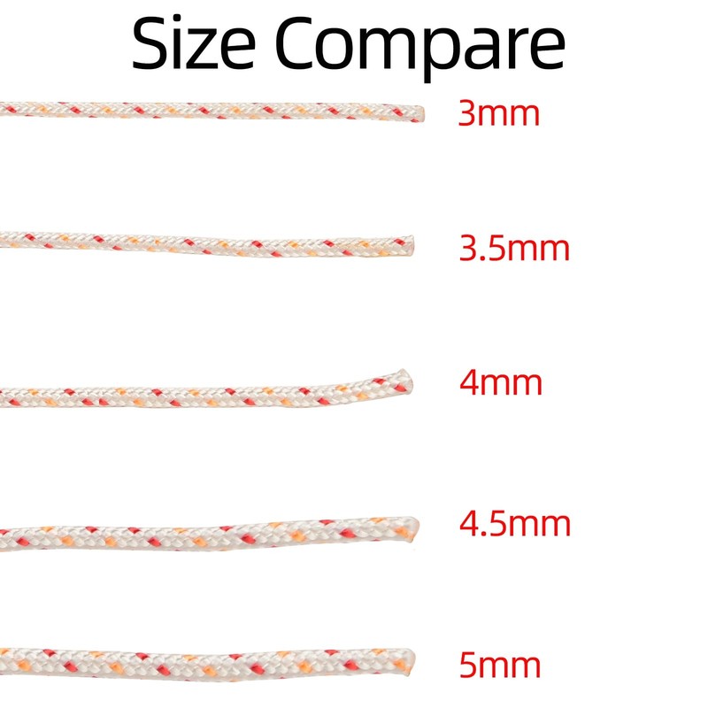 Multisland Recoil Starter Rope Pull Cord, 100m / 5mm 5.0mm/100m, colorful gallery