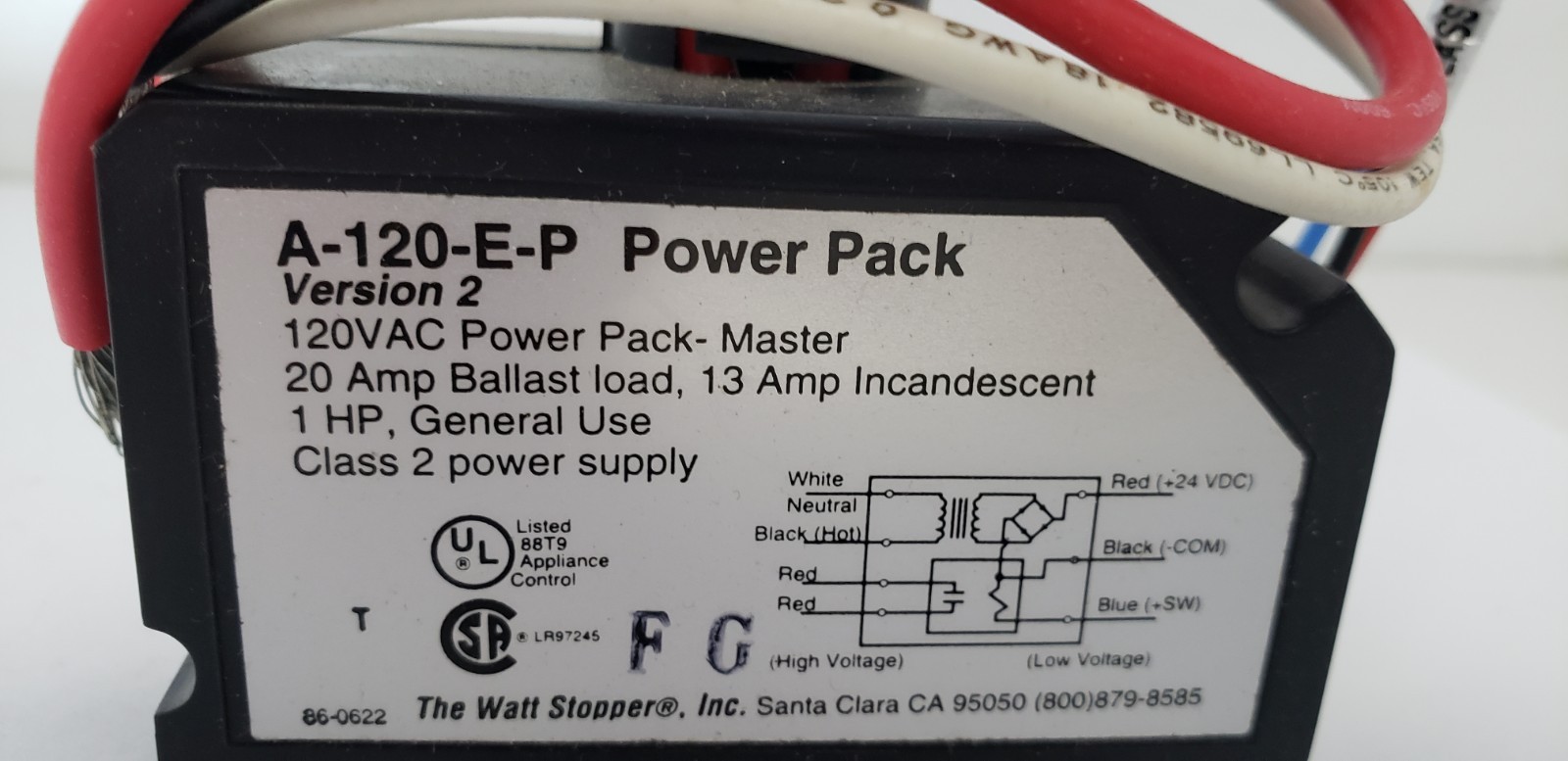 WATT STOPPER A-120-E-P POWER PACK, 120 VOLT, 20 AMP BALLAST LOAD, NIB gallery