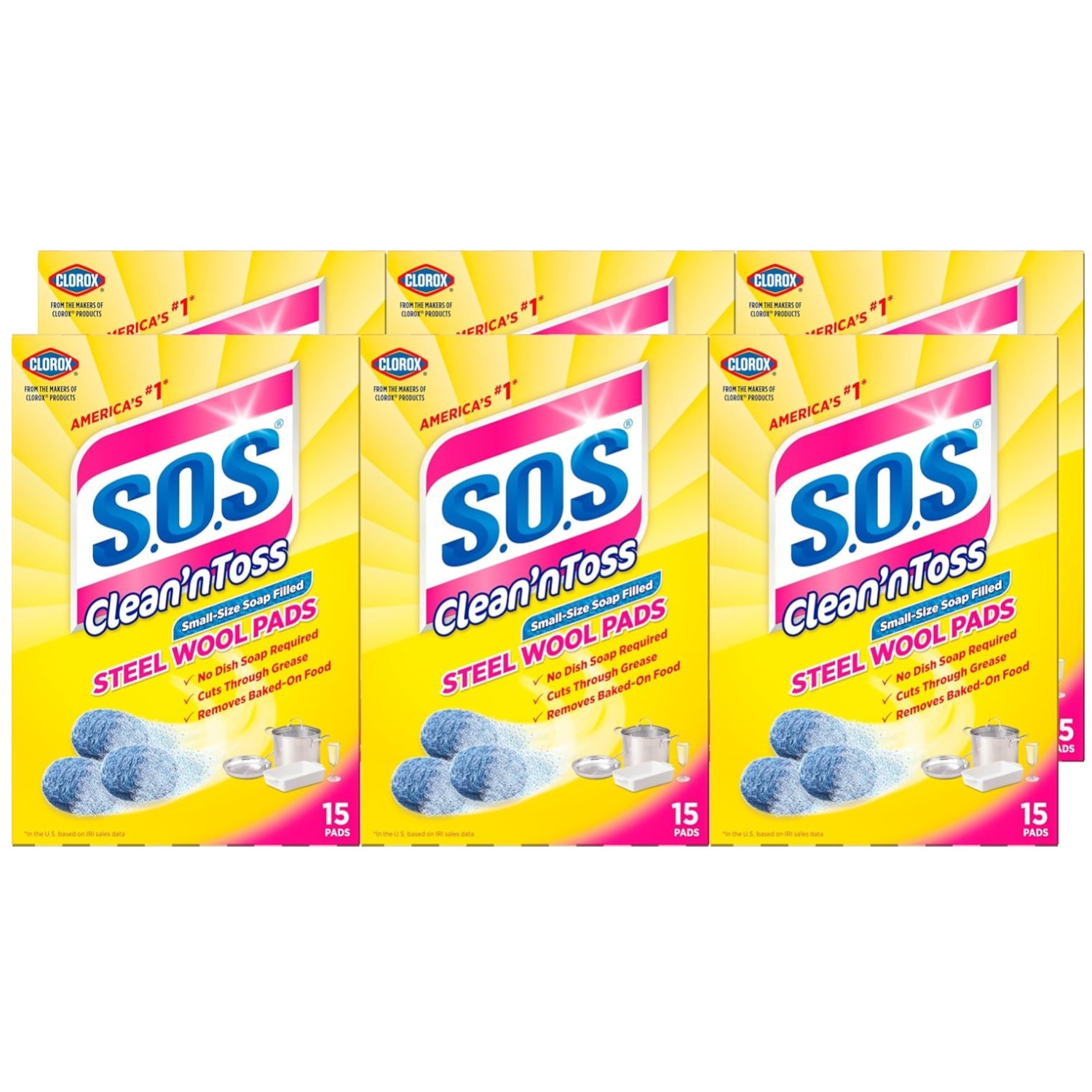 Convenient Steel Wool Soap Pads, 6 Packs gallery