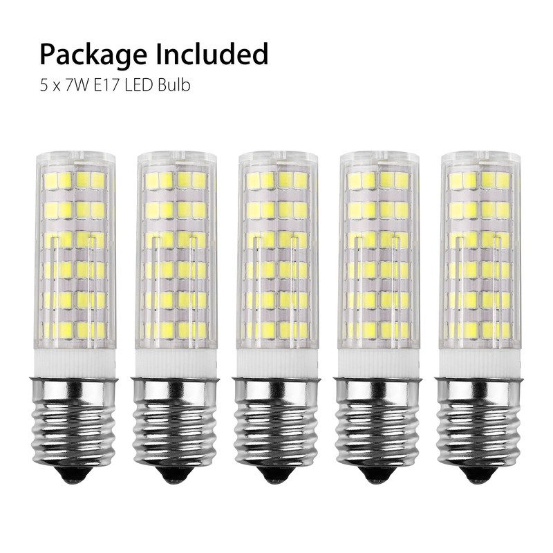 5PCS E17 LED Bulb Microwave Oven Light Dimmable 7W 6000K Super Bright Lamp Bulbs gallery
