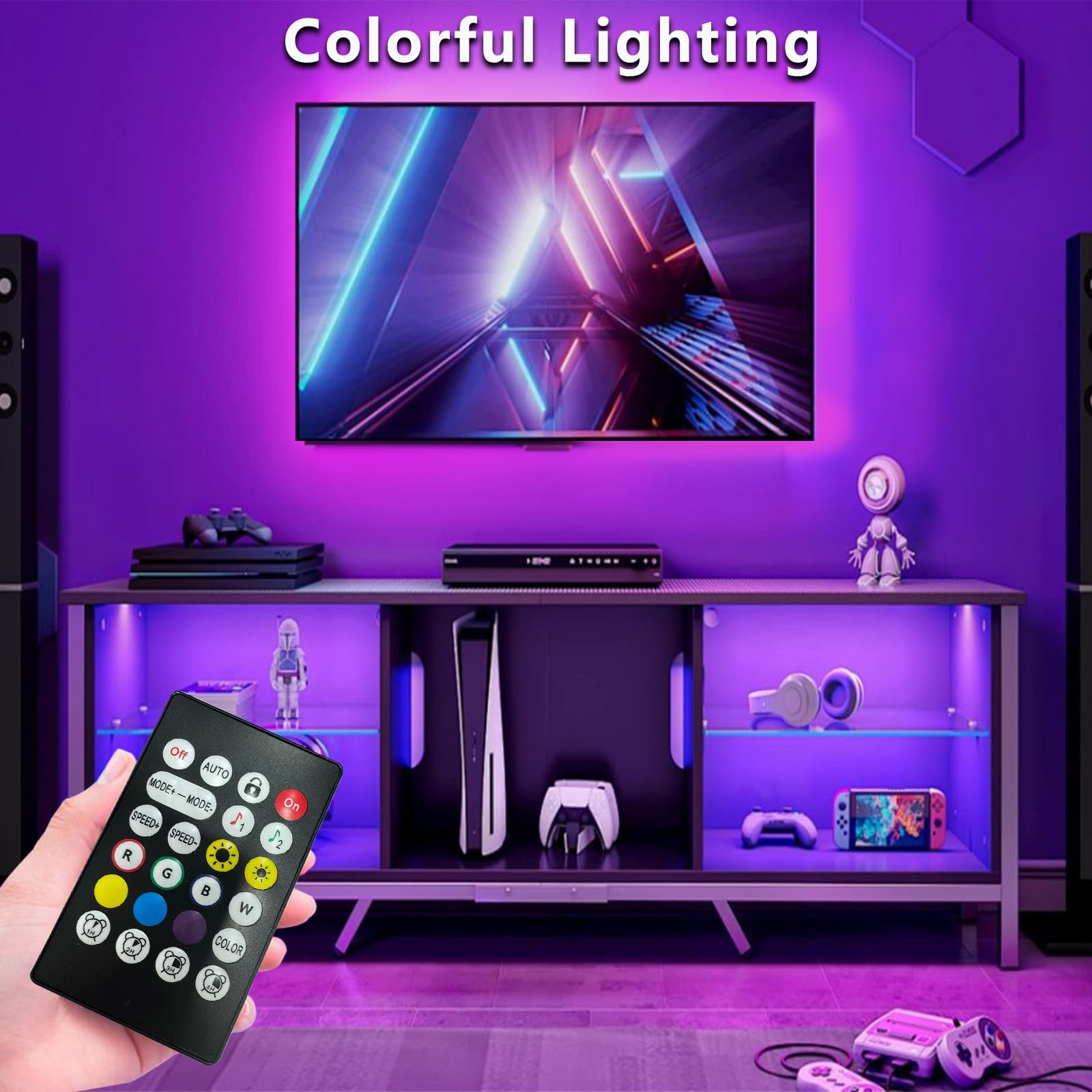 LED Lights for TV Backlight, 16.4Ft RGB LED Light for 45-75 Inch Tvs, Music Sync gallery