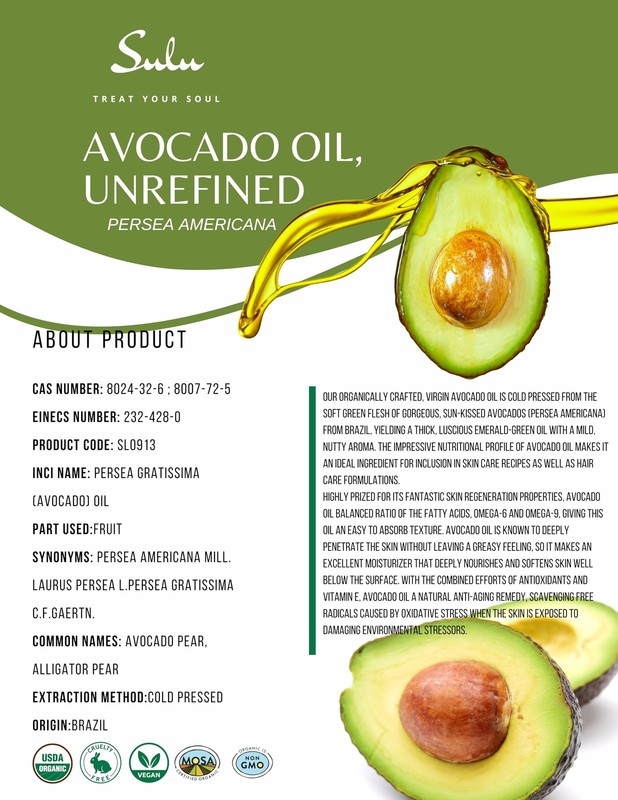 USDA Certified Organic Cold Pressed Unrefined Raw Avocado Oil 16 fl.oz gallery