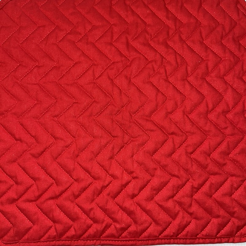 Handmade Red And Green Quilted Zig Zag Placemats Set Of 4 Christmas Holiday gallery