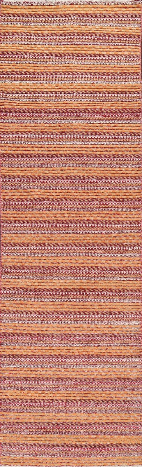 Modern Gabbeh Kashkoli Oriental Runner Rug Hand-knotted Wool Hallway Carpet 2x11 gallery