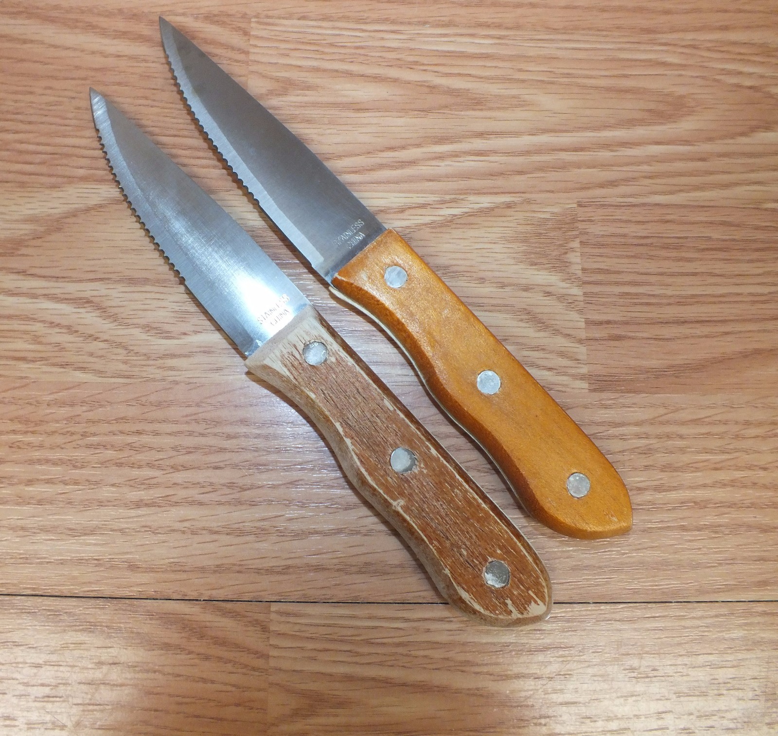 Unbranded / Generic Serrated Wooden Utility Knife With 4" Blades Of Choice *READ gallery