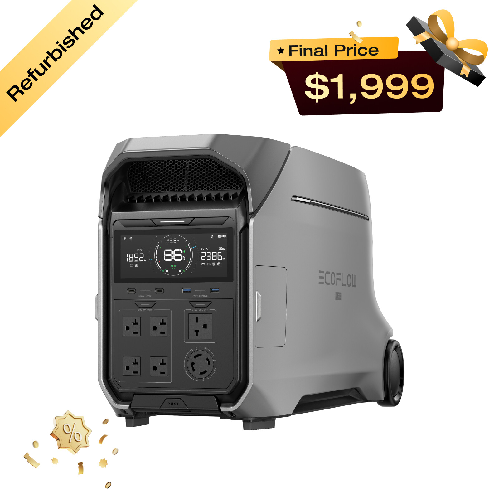 EcoFlow DELTA Pro 3 4000Wh LFP Portable Power Station Certified Refurbished gallery