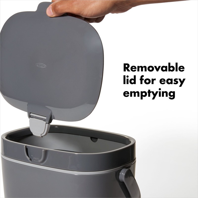OXO SoftWorks Kitchen Compost Bin, 1.75-Gallon, Charcoal gallery