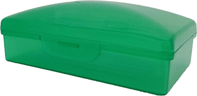 Practical Green Soap Box with Secure Hinged Lid - Perfect for Travel & Home Use gallery