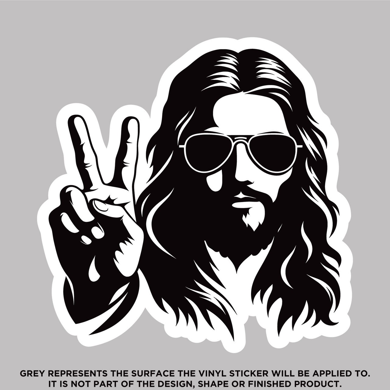 Jesus With Glasses Showing Peace gallery