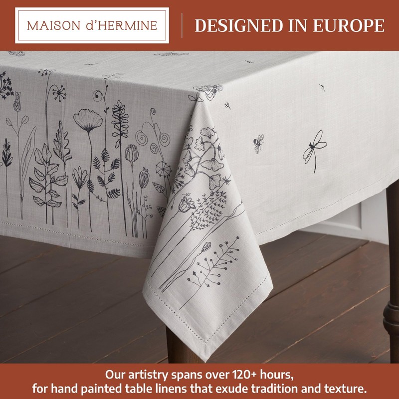 Table Cloth Rectangle Table 100% Cotton 60 x 90 Inches Tablecloth Reusable De... gallery
