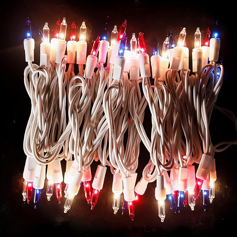 Red White and Blue String Lights - 35 Count 4Th of July Patriotic Mini Christmas gallery