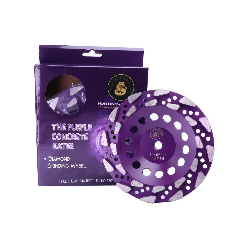 7" Purple Concrete Eater – Professional Aggressive Diamond Cup Wheel 18/20 Grit gallery