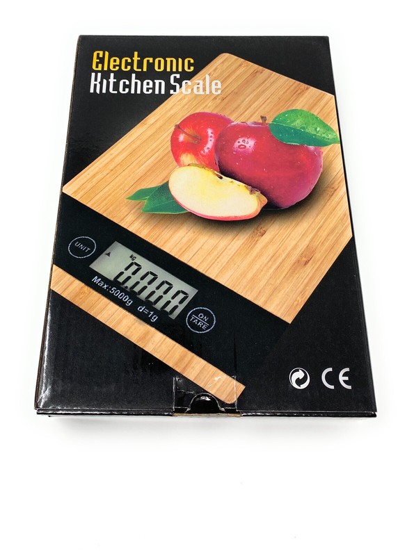 Digital Kitchen Scale - Genuine Bamboo Surface - 5kg (11lb) capacity - US STOCK gallery