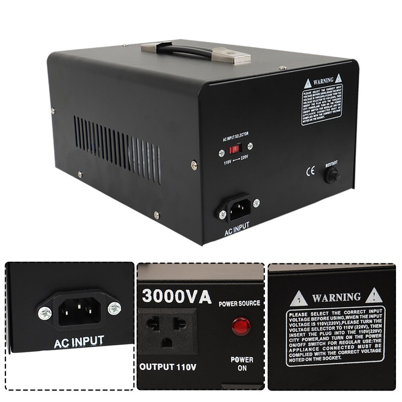 3000W Voltage Transformer Converter Step Up/Down 110-120V to 220-240V New gallery