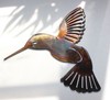 Hummingbird - Metal Wall Art - Copper 6" x 6" gallery