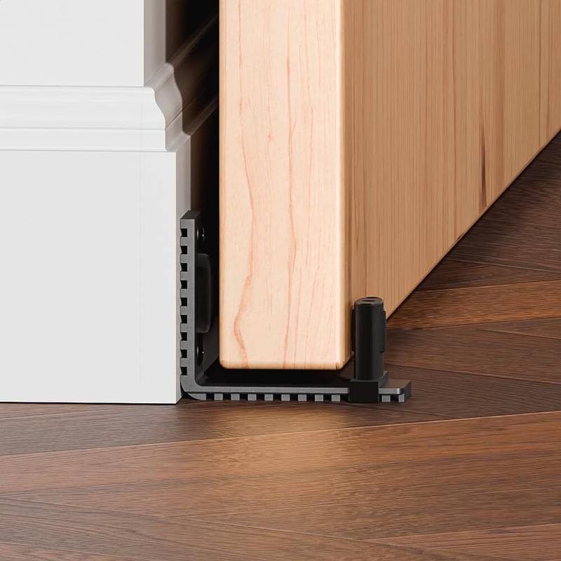 1PACK Upgraded Adjustable Wall Mount Floor Guide for Sliding Barn Door Hardware gallery