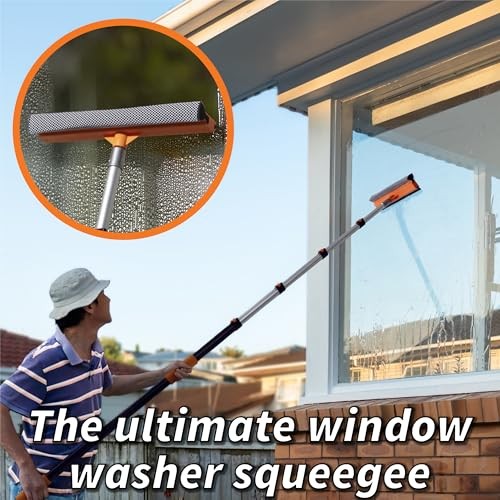 5-24 ft Window Washer Squeegee Kit with Extension Pole (30+ Foot Reach) 24 feet gallery