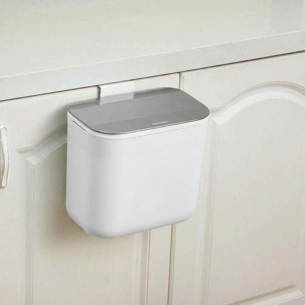 1.8 Gallon/7L Hanging Trash Can, with Stainless Steel Lid, Under Sink Compost... gallery