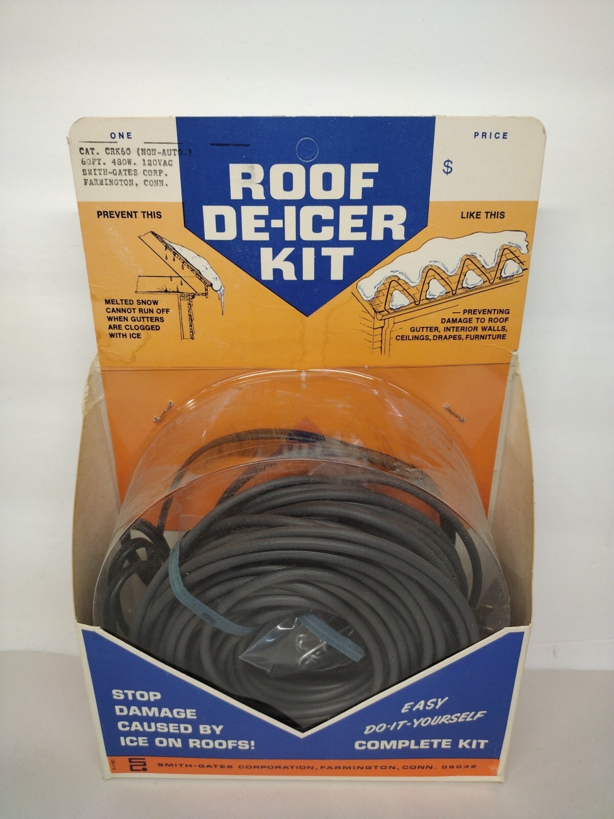 Smith Gates CRK60 Roof & Gutter De-Icing Kit 120V 480 Watts 60 FT. Vtg NOS USA gallery