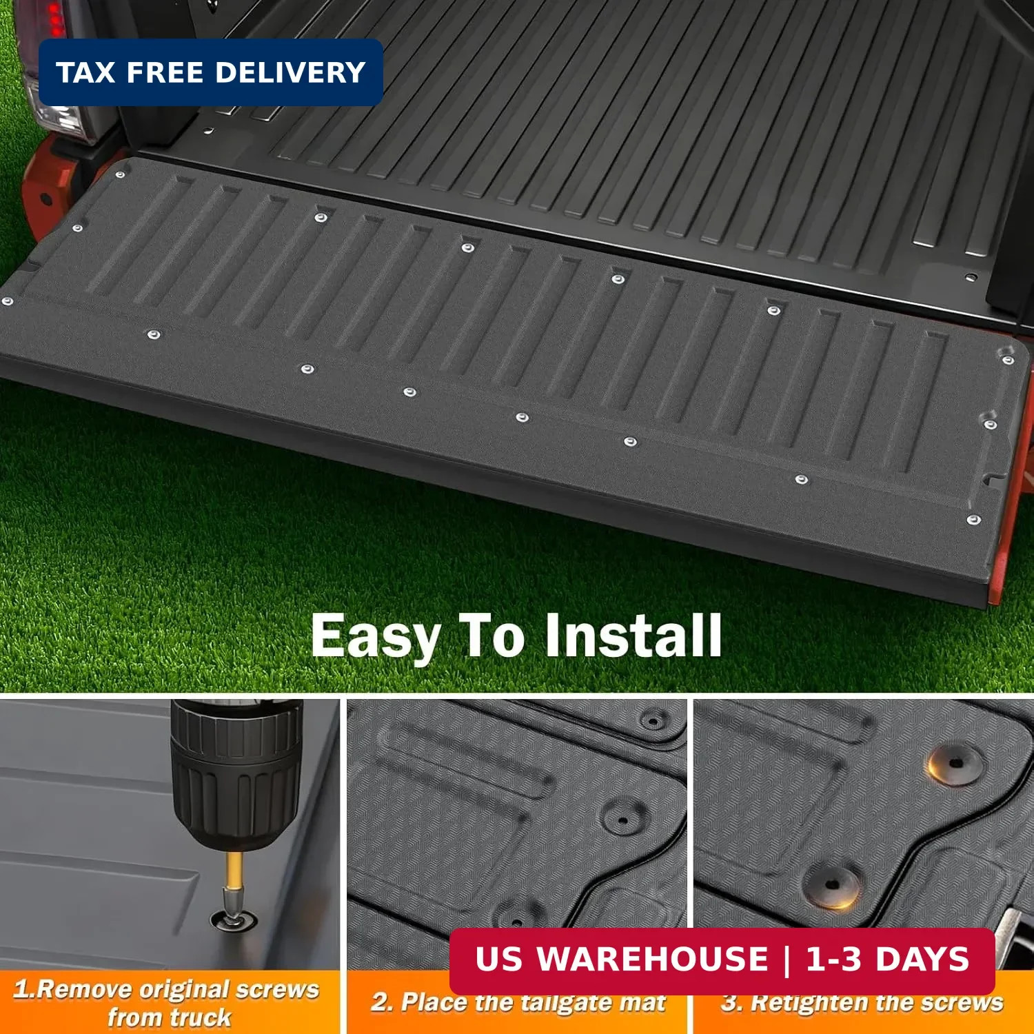 KUST Truck Tailgate Mat for 2016-2023 Toyota Tacoma Accessories, Truck Tailgate gallery