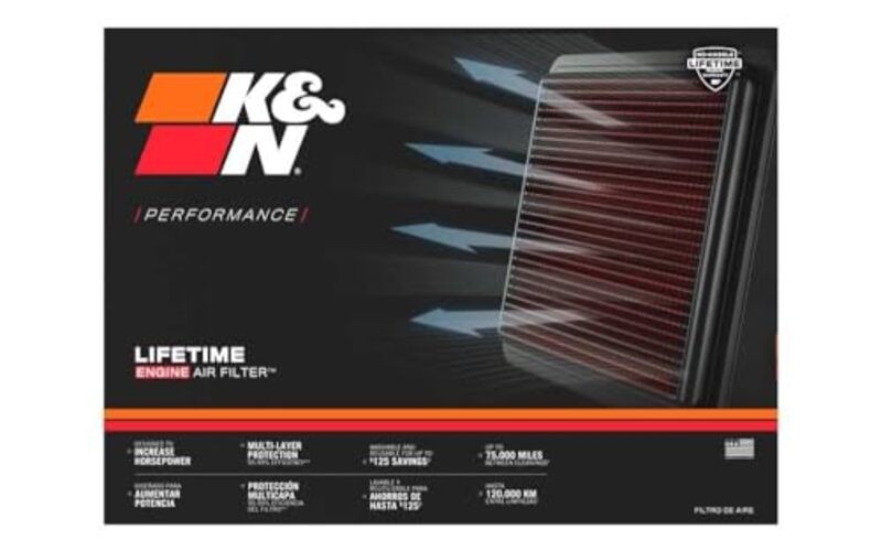 Engine Air Filter: Reusable, Clean Every 75,000 Miles, Washable, Premium, gallery