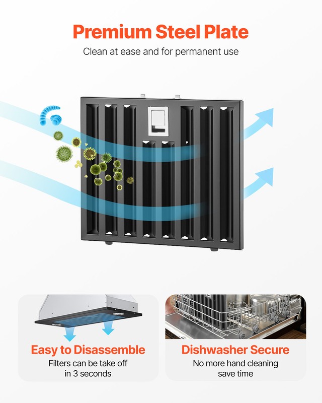 30in Built-in Range Hood Insert Vent Hood 800CFM Gesture & Touch Control gallery
