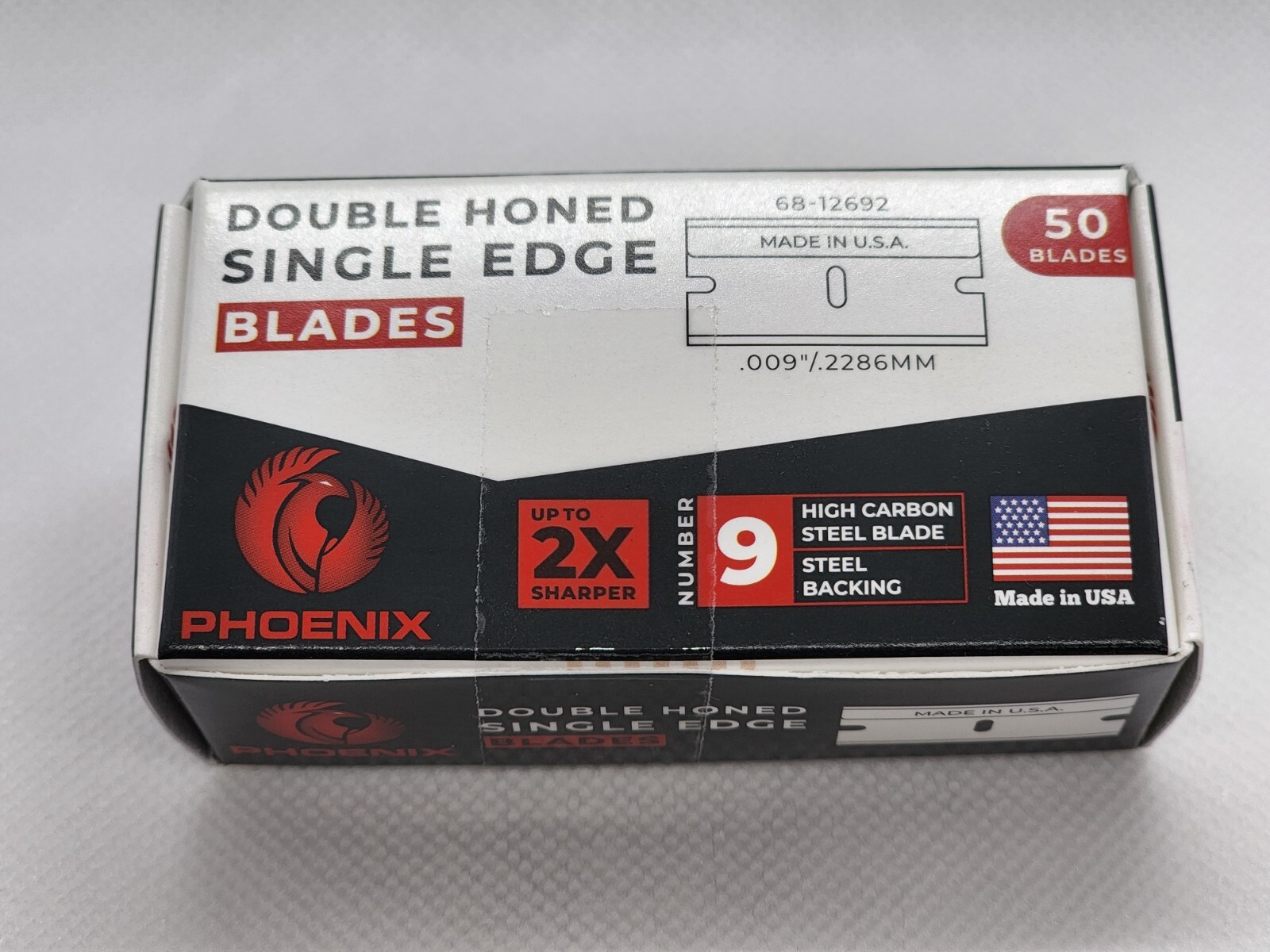 Phoenix - 50 Extra Sharp Single Edge Razor Blades - Made In USA - Double Honed gallery