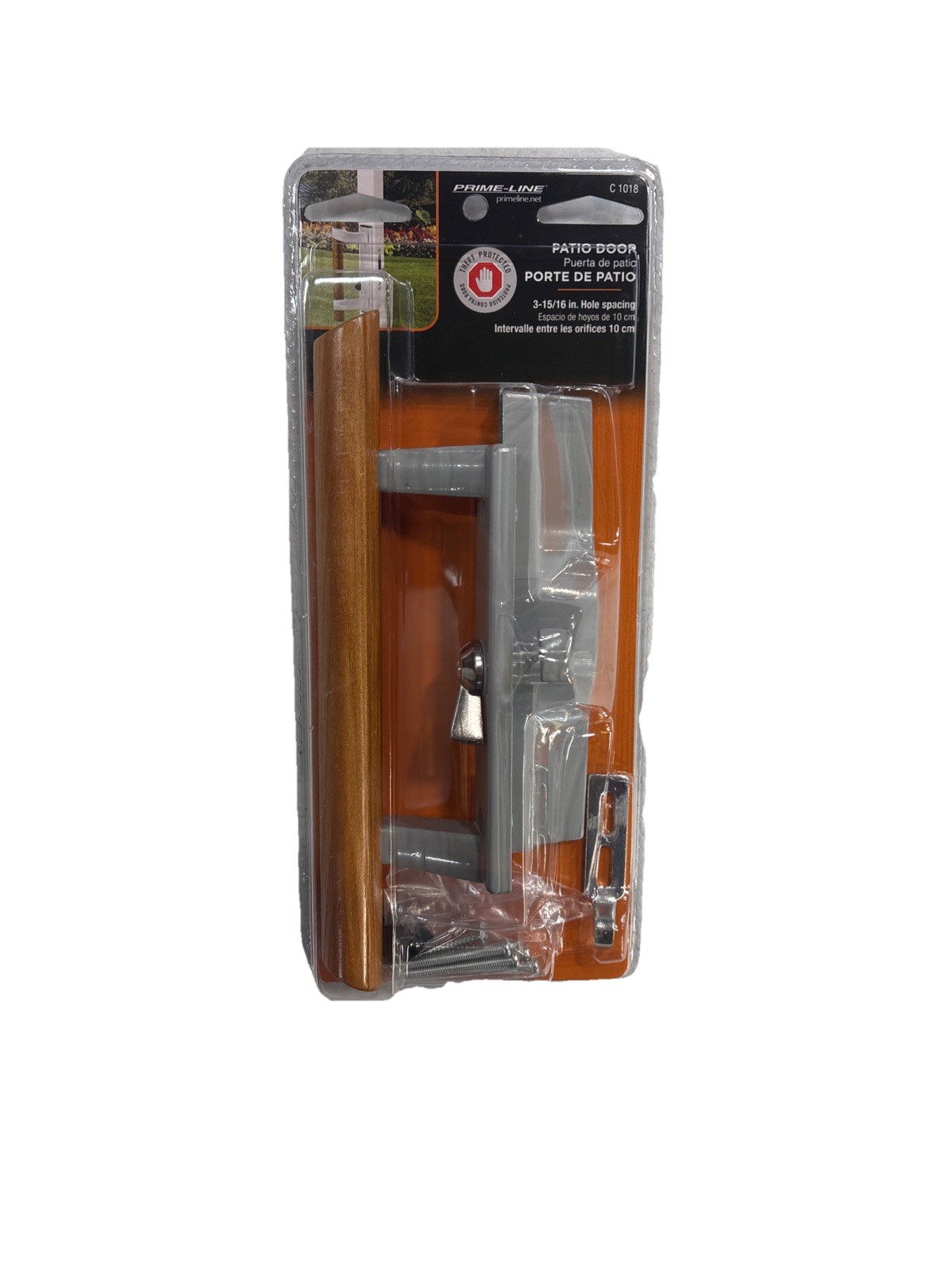 Prime-Line C 1018 3-15/16 In. Hole Center. Sliding Patio Door Handle With Wood gallery