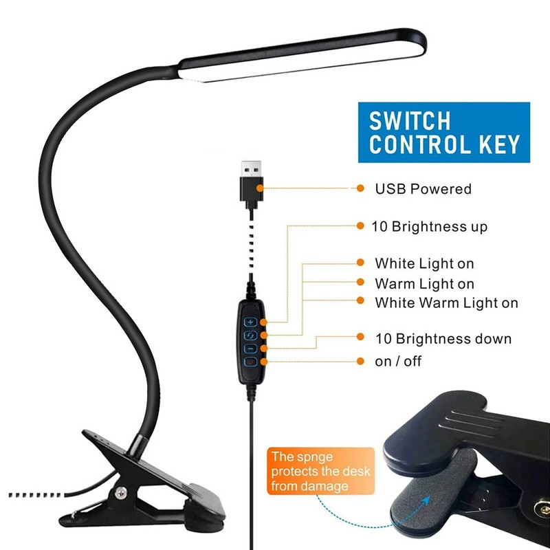 LED Desk Lamp Adjustable Lamp with Clamp Eye-Caring Reading Desk Light gallery