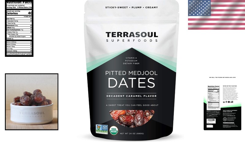 Delicious Pitted Medjool Dates, 1.5 lbs gallery
