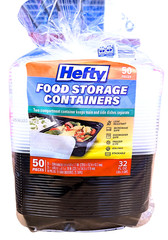Hefty Food Storage Containers Two Compartment with Lids 50 Count x 32 Fl Oz