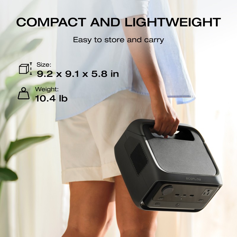 EcoFlow River 3 Plus 286Wh Portable Power Station LiFePO4 Battery Used gallery