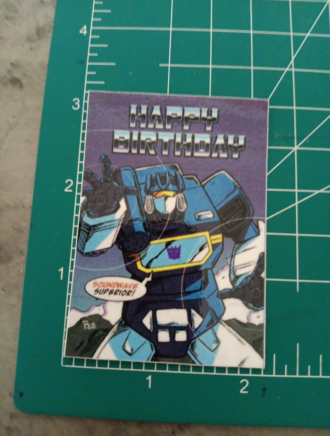 TRANSFORMERS STICKER X SOUNDWAVE X VINYL HIGH GLOSS RECTANGLE STICKER X 3X2 INCH gallery