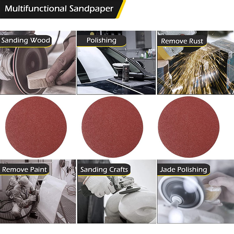 PSA Sanding Discs, 8-Inch Self Stick Adhesive Back Sandpaper, 60 Grits No-Hole A gallery