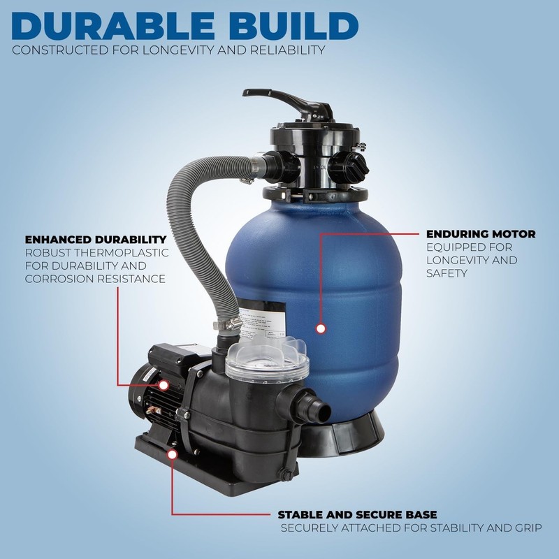 13" Sand Filter Pump Combo 2400GPH for Above Ground Pool gallery