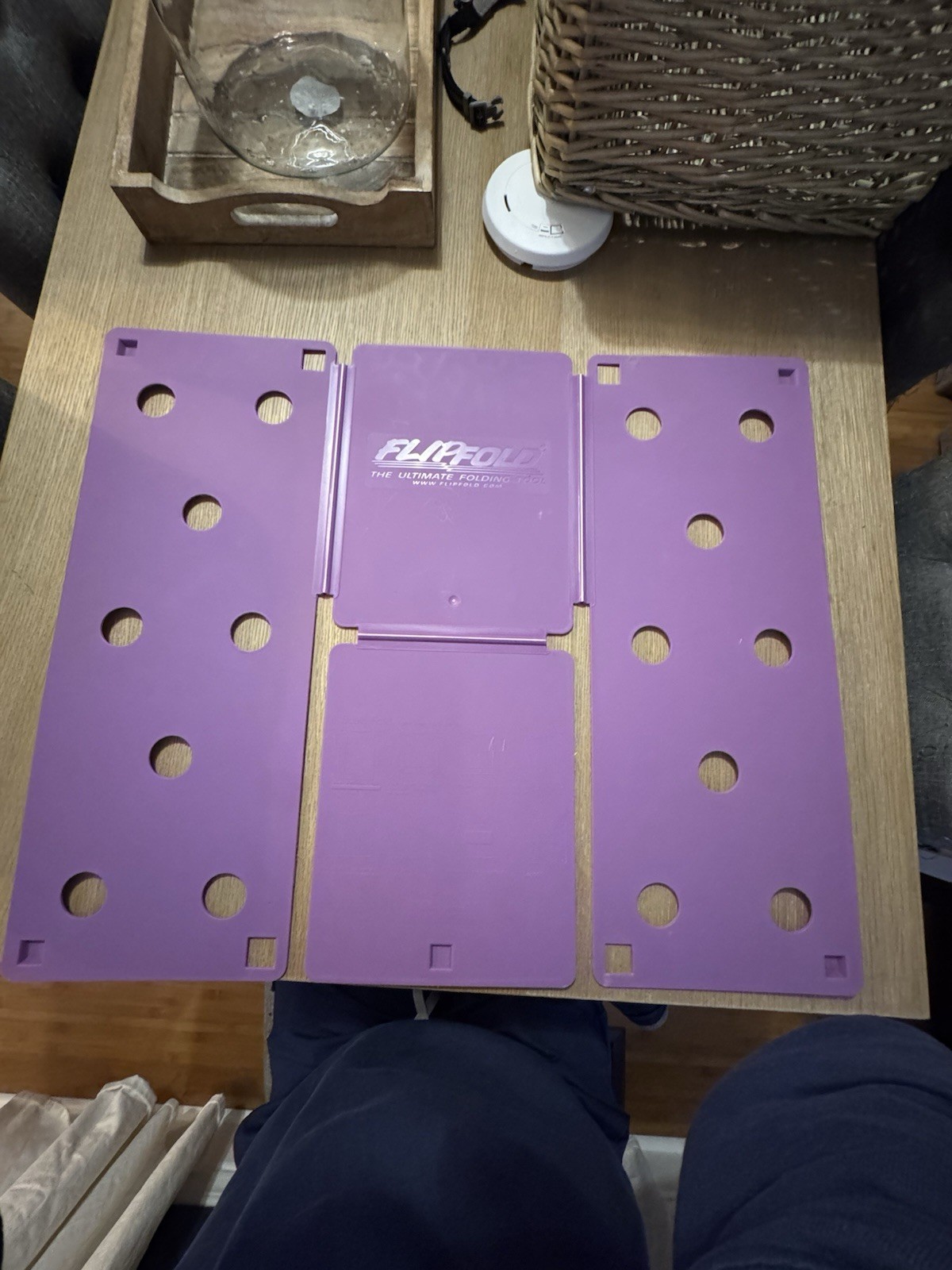 FlipFold Purple Plastic Clothes Folder Travel Friendly Laundry Tool gallery