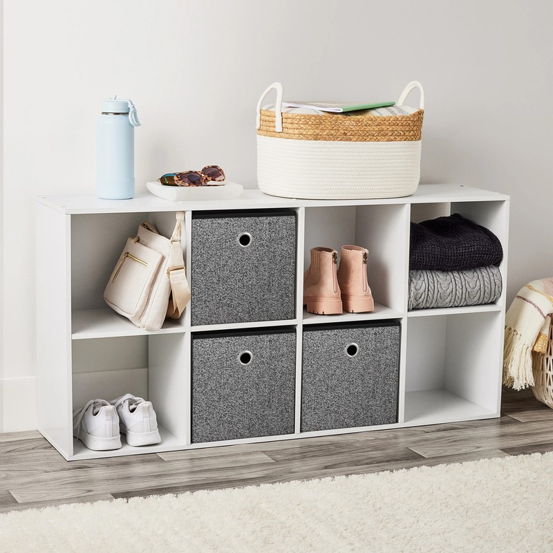 White 8-Cube Modular Storage Unit Mainstays gallery