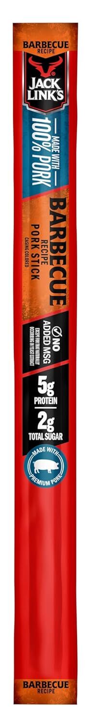 Jack Link'S Meat Sticks Pork Barbecue Protein Snack Individually Wrapped Meat St gallery