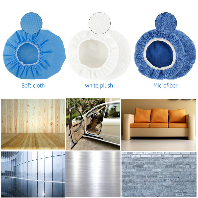 Efficient Cleaning with Microfiber Polisher Buffer Bonnets - 20PCS 5 to 6 inches gallery